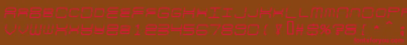 Escapade Font – Red Fonts on Brown Background