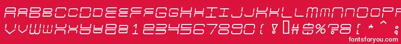 Escapade Font – White Fonts on Red Background