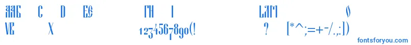 Blagovestthreec Font – Blue Fonts on White Background
