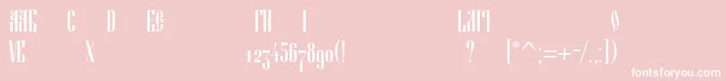 Blagovestthreec-Schriftart – Weiße Schriften auf rosa Hintergrund