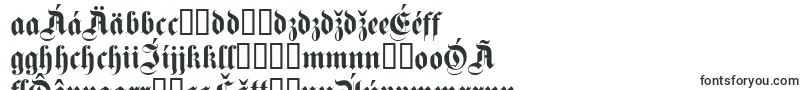 Fettekanzlei-Schriftart – slowakische Schriften