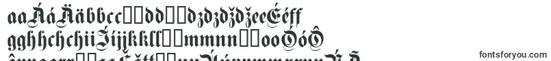 Weitere Informationen zur Fettekanzlei-Schriftart Fettekanzlei-Schriftart – slowakische Schriften
