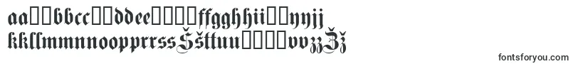 Fettekanzlei-Schriftart – litauische Schriften