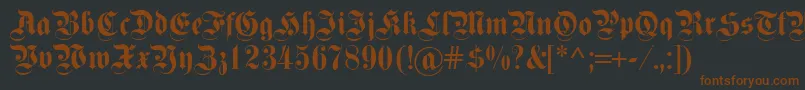 Fettekanzlei Font – Brown Fonts on Black Background