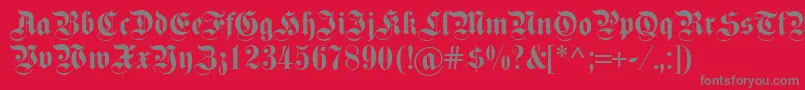Fettekanzlei Font – Gray Fonts on Red Background