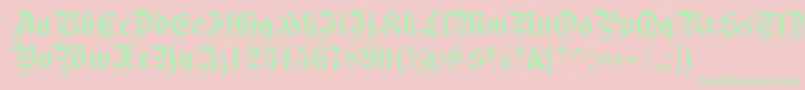 Fettekanzlei Font – Green Fonts on Pink Background