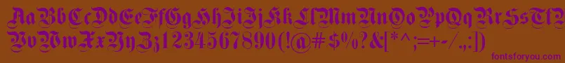 Fettekanzlei Font – Purple Fonts on Brown Background