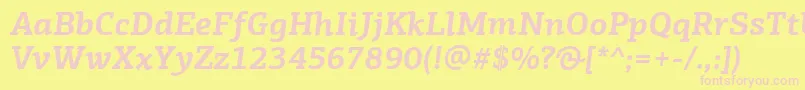 PfagoraslabproBolditalic Font – Pink Fonts on Yellow Background