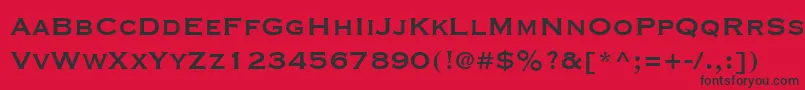 CopperplateGothicLtThirtyOneBc Font – Black Fonts on Red Background