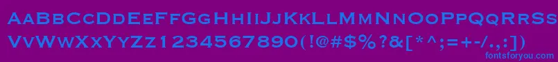 CopperplateGothicLtThirtyOneBc Font – Blue Fonts on Purple Background