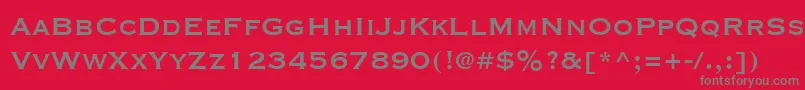 CopperplateGothicLtThirtyOneBc Font – Gray Fonts on Red Background