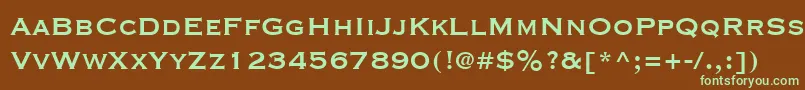 Шрифт CopperplateGothicLtThirtyOneBc – зелёные шрифты на коричневом фоне