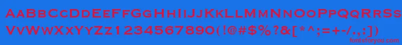 CopperplateGothicLtThirtyOneBc Font – Red Fonts on Blue Background