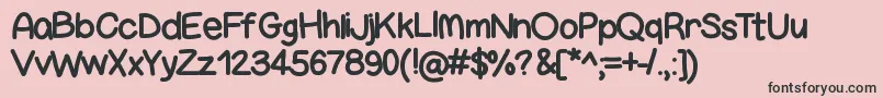 Bigness Font – Black Fonts on Pink Background