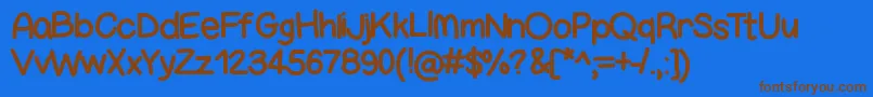 Bigness Font – Brown Fonts on Blue Background