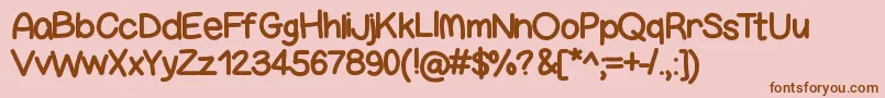 Bigness Font – Brown Fonts on Pink Background