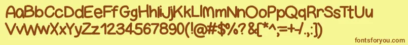Bigness Font – Brown Fonts on Yellow Background