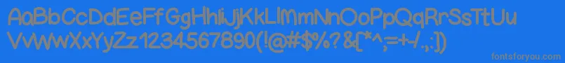 Bigness Font – Gray Fonts on Blue Background
