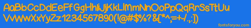 Bigness Font – Orange Fonts on Blue Background