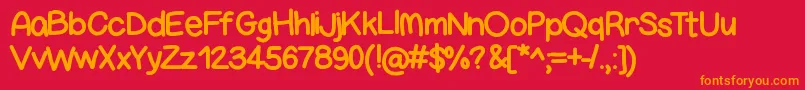 Bigness Font – Orange Fonts on Red Background