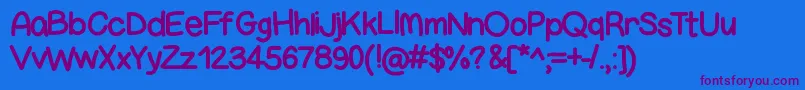 Bigness Font – Purple Fonts on Blue Background