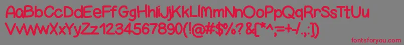 Bigness Font – Red Fonts on Gray Background