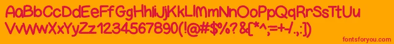 Bigness Font – Red Fonts on Orange Background