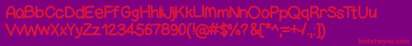 Bigness Font – Red Fonts on Purple Background