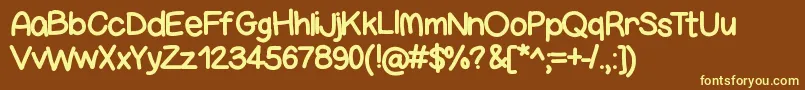 Bigness Font – Yellow Fonts on Brown Background
