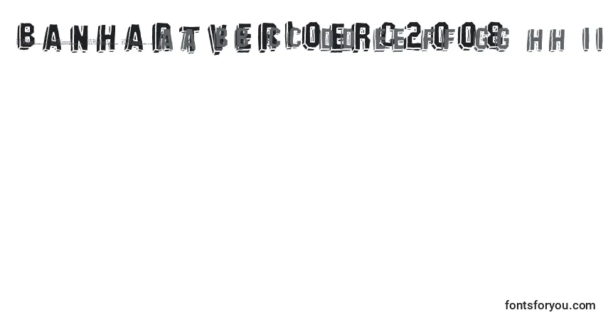 Шрифт BanhartVer10Erc2008 – алфавит, цифры, специальные символы