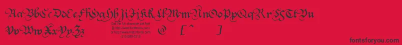 フォントSquatt – 赤い背景に黒い文字