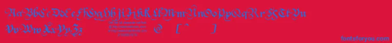 Squatt Font – Blue Fonts on Red Background