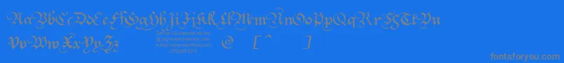 Squatt Font – Gray Fonts on Blue Background