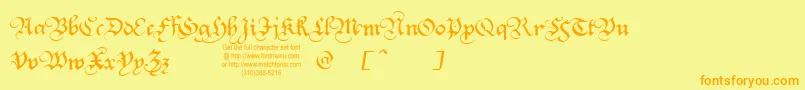 Squatt Font – Orange Fonts on Yellow Background