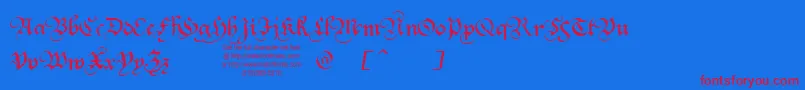 Squatt Font – Red Fonts on Blue Background