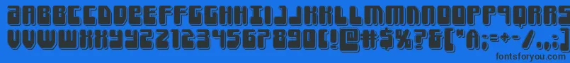 Forcemajeurepunch Font – Black Fonts on Blue Background