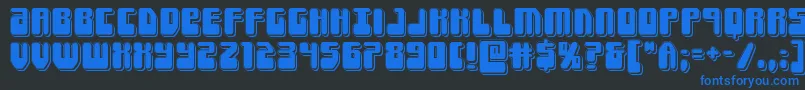 Forcemajeurepunch Font – Blue Fonts on Black Background