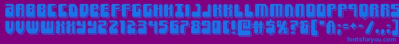 Forcemajeurepunch Font – Blue Fonts on Purple Background