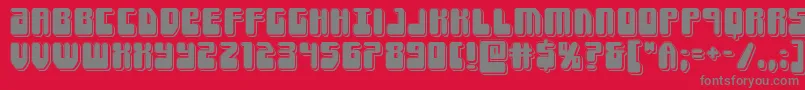 Forcemajeurepunch Font – Gray Fonts on Red Background