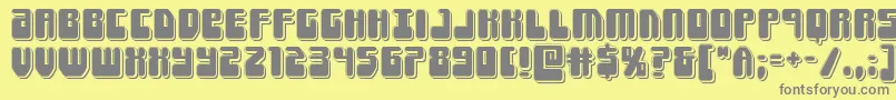 Forcemajeurepunch Font – Gray Fonts on Yellow Background