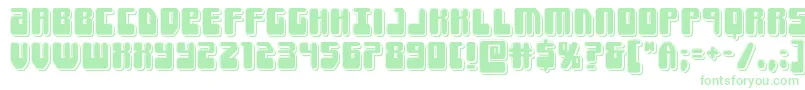 フォントForcemajeurepunch – 緑のフォント