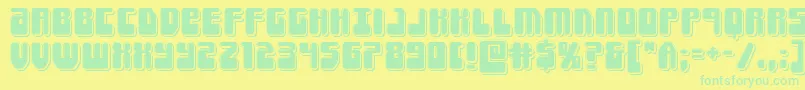 Forcemajeurepunch Font – Green Fonts on Yellow Background