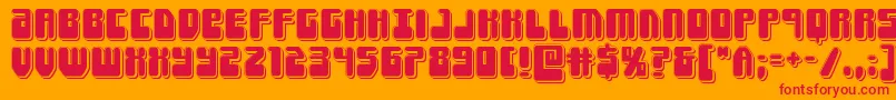 Forcemajeurepunch Font – Red Fonts on Orange Background