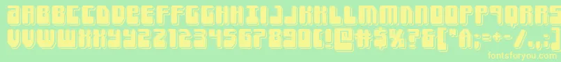 Forcemajeurepunch Font – Yellow Fonts on Green Background