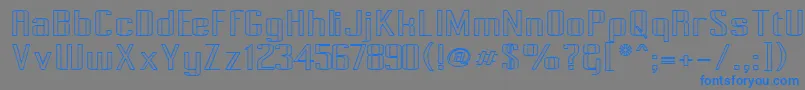 Pecot006-Schriftart – Blaue Schriften auf grauem Hintergrund