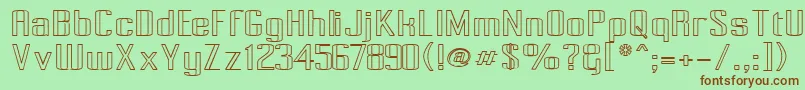 Pecot006 Font – Brown Fonts on Green Background