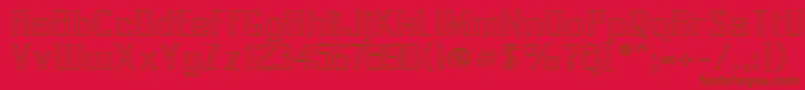 Pecot006 Font – Brown Fonts on Red Background