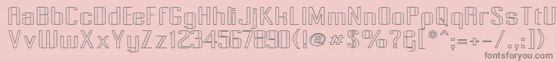 Pecot006 Font – Gray Fonts on Pink Background