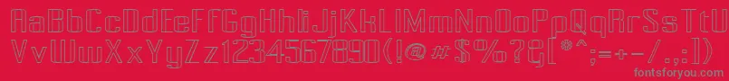 Pecot006 Font – Gray Fonts on Red Background