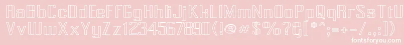 Pecot006 Font – White Fonts on Pink Background